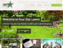 Tablet Screenshot of fourstarlawns.com